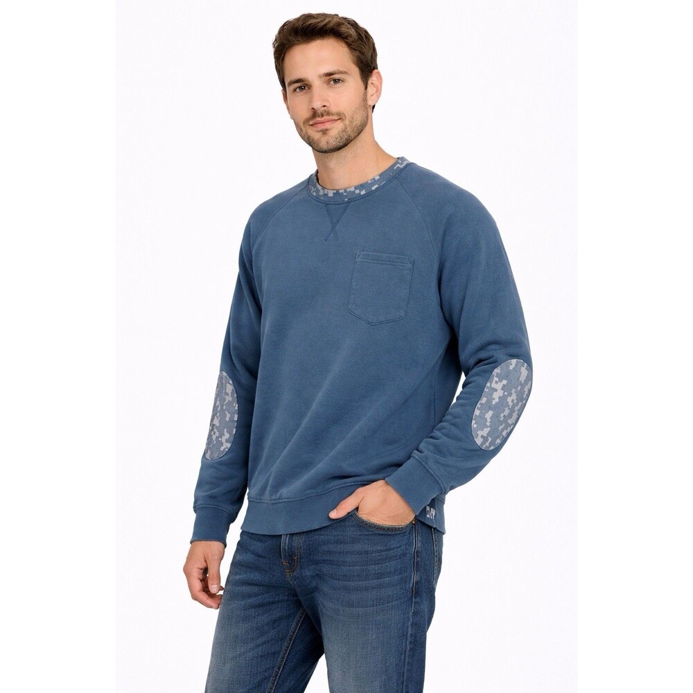 PUMA Men's Blue Crewneck Sweatshirt Pocket Pullover Casual XL Urban Wear